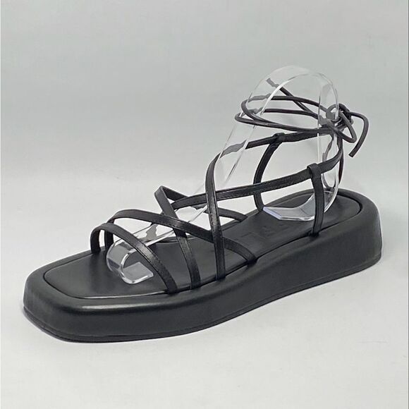 Loeffler Randall Beau Black Wrap Platform Sandal size 9 - Picture 8 of 13